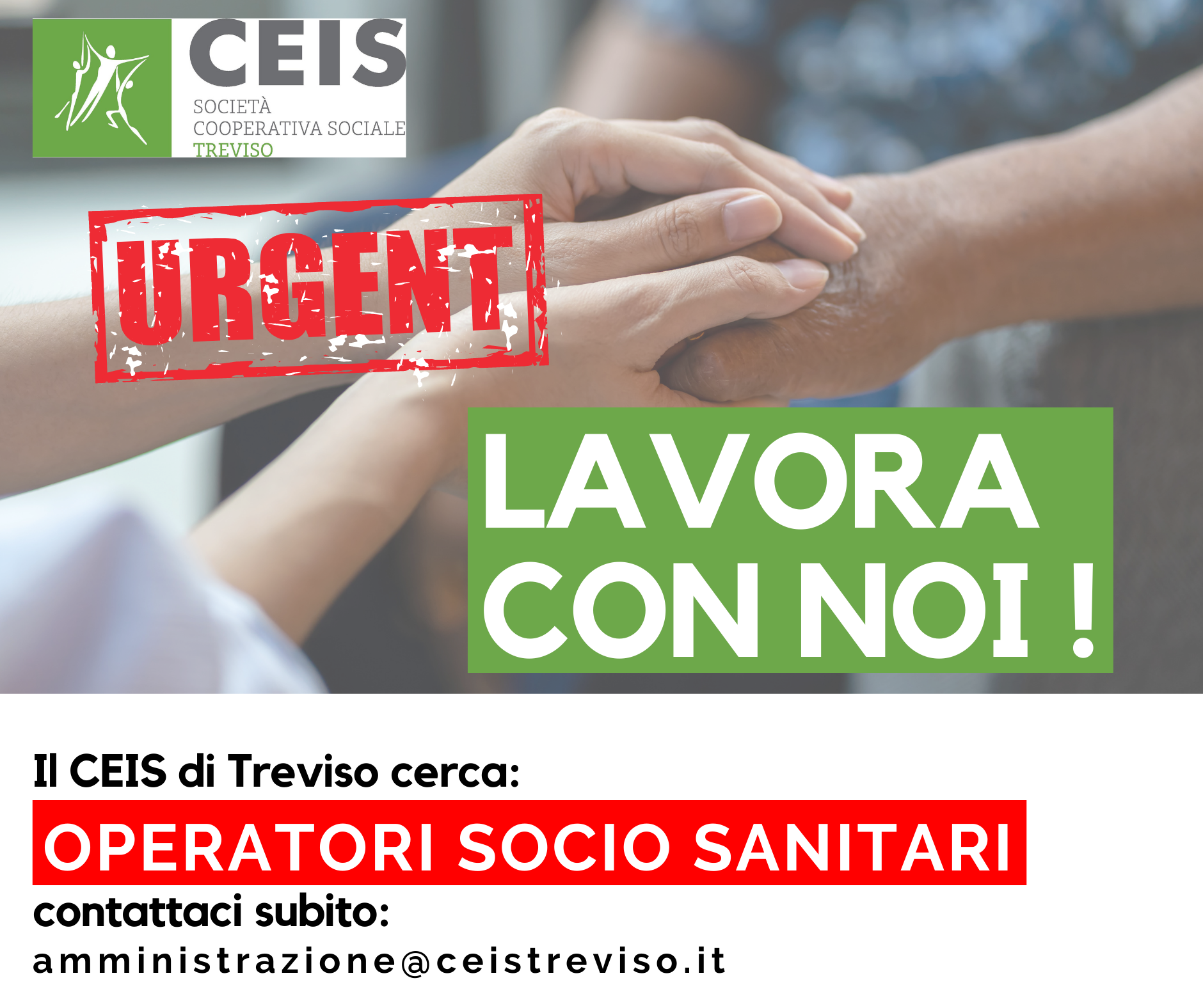 OFFERTA DI LAVORO OPERATORE SOCIO SANITARIO CEIS Treviso